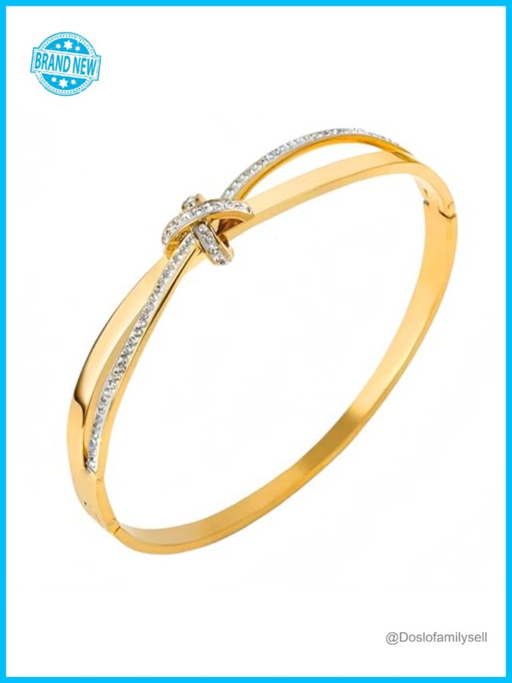 Personalized Cubic Zirconia Love Bangle Bracelet Stainless Steel